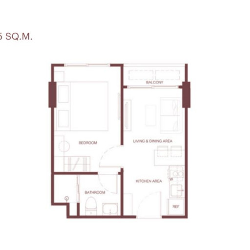 Rhea by Sansiri, Односпальные квартиры - от 30 м² до 35 м²