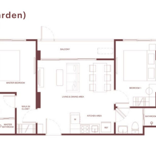 Rhea by Sansiri, Двуспальные квартиры - от 48 м² до 61 м²